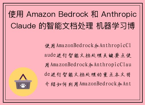 使用 Amazon Bedrock 和 Anthropic Claude 的智能文档处理 机器学习博